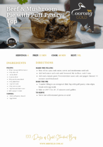 Coorong Gold Beef Mushroom Pie