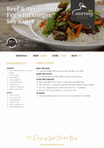 Coorong Gold Beef Veg stir fry