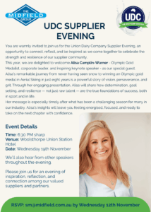 Morning Tea Invitation in Beige Midnight Blue Mint Green Clean Corporate Style