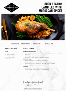 Union Station Lamb Leg with Moroccan Spices