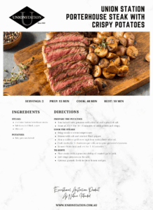 Union Station Porterhouse Steak with Crispy Potatoes