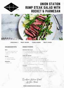 Union Station Rump Steak Salad with Rocket Parmesan